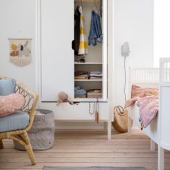 Alternative view of The Sebra Wardrobe, double door, classic white