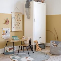 Alternative view of The Sebra Wardrobe, single door, classic white
