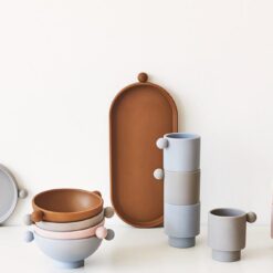 Alternative view of Tiny Inka Cup- Pack of 2, Dusty Blue/ Clay