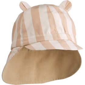 Gorm Reversible Sun Hat Yarn Dyed, Y/D Stripe: Pale Tuscany/Sandy