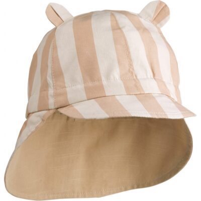 Gorm Reversible Sun Hat Yarn Dyed, Y/D Stripe: Pale Tuscany/Sandy