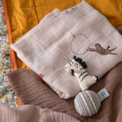 Alternative view of Crochet rattle, Zebra