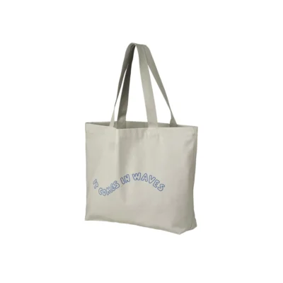 Tote Bag Big- It comes in waves/ Cloud Blue