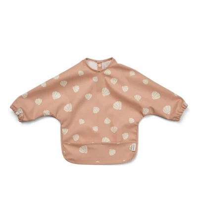 Merle Printed Cape Bib- Shell/ Pale tuscany