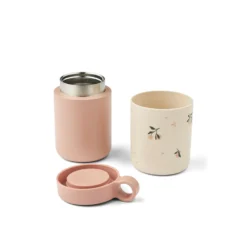 Alternative view of Kian Food Jar- Peach/ Sea shell