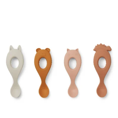 Liva Silicone Spoon 4-Pack, Rose mix